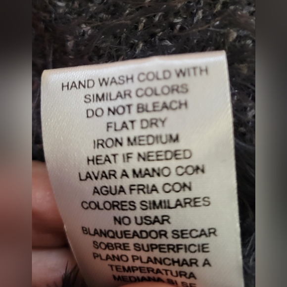 Joseph A Long Sleeve Eyelash Polka Dot Sweater Size Med - Picture 3 of 4